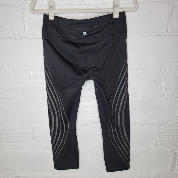 Athleta Women's Medium Leggings Black Crop - Picture 2 of 6